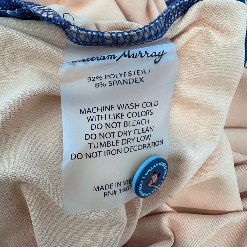 William Murray Polo Golf Shirt Mens Large Raise The Roof New York AOP Signed EUC - Picture 9 of 11